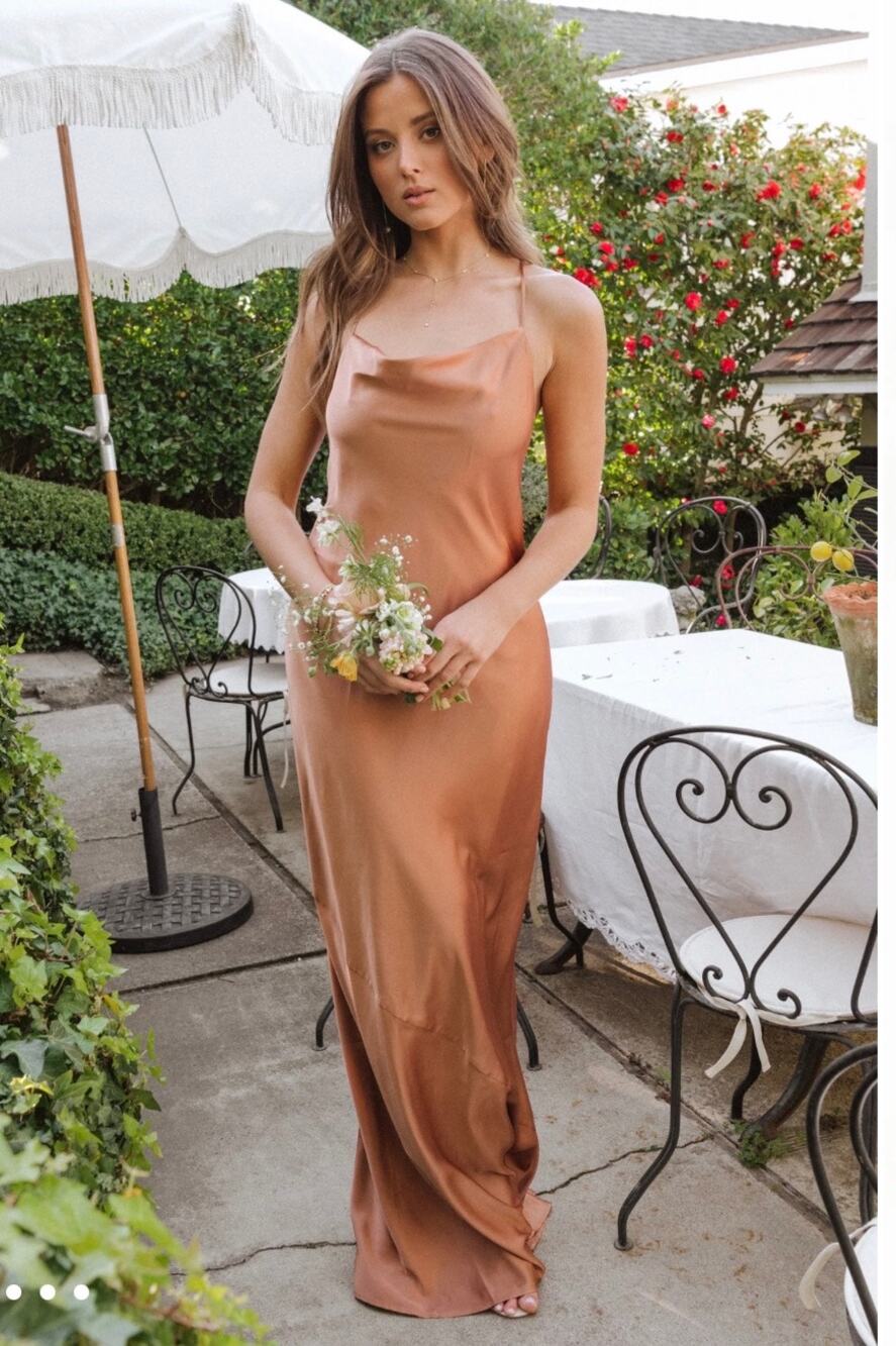 Show Me Your Mumu Tuscany Maxi Slip Dress Copper Size XL